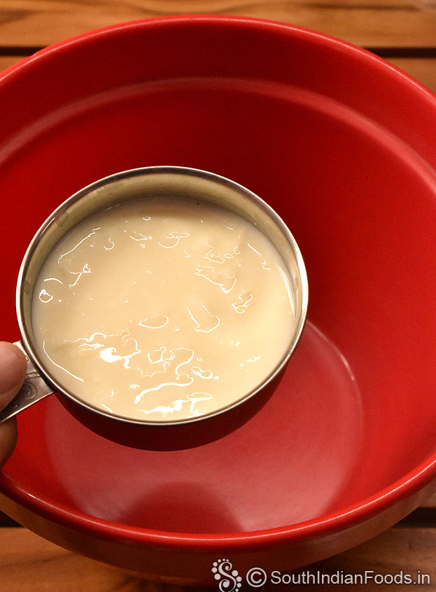 In a bowl add fresh curd / yogurt